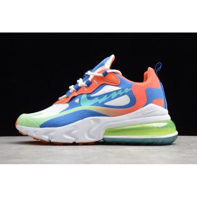 Nike Air Max 270 React Beyaz / Mavi / Turuncu / Yeşil Koşu Ayakkabısı Türkiye - GP7ZZW7L